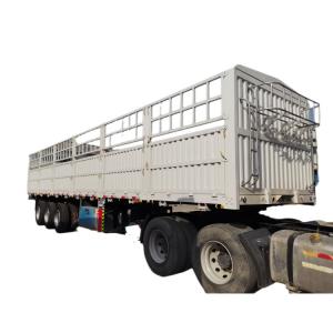 Cargo Semi Trailer12 Wheels 3 Axle Dropside Fence Cargo Semi Trailer With 600mm Side Wall