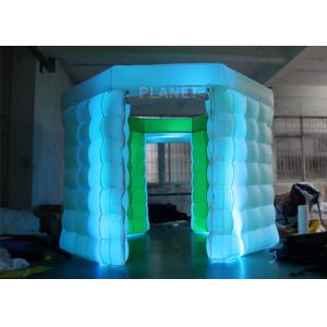 2 Doors Inflatable Photo Booth Kiosk Diamond Shape With Air Blower