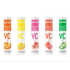 Strawberry Flavor Vitamin C Effervescent Tablets With Calcium To Boost Immune System