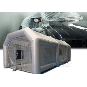 China Silver Protable Inflatable Spray Paint Booth 8x4x3m / Mobile Car Painting Station supplier