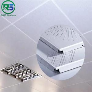 White Perforated Aluminium Clip In Ceiling Tiles For Shopping Mall Thickness 10MM