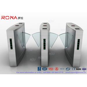 Flap Barrier Gate Organic Glass Retractable RFID Card Reader Counter Speed Gate