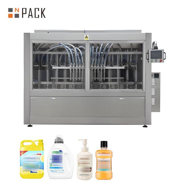 Automatic Piston Pump Hotel Shampoo Filling And Packaging Machine With PLC Control