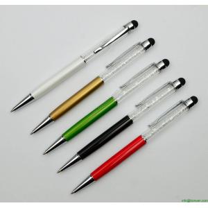 promotional crystal ball pen with phone screen touch tip, touch crystal pen