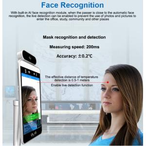 8 inch Auto Ir Sensor CMOS Face Recognition Thermometers 1280*800