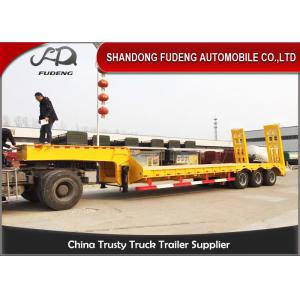 China Heavy duty 3 axles spring ramp low loader truck trailer for sale supplier