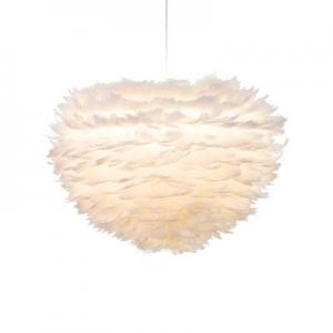 China Goose Feather Modern Wood Pendant Light , UMAGE Eos White Wood Glass Pendant Light  supplier