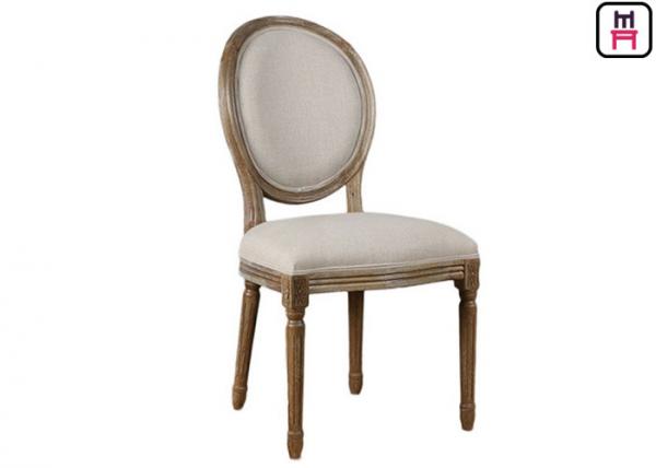 Vintage Round Back Wedding Fabric Lether Wood Restaurant Chairs