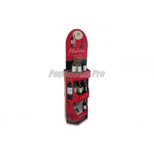 Floor Standing Custom Cardboard Standee For 750ml Red Wine Holding