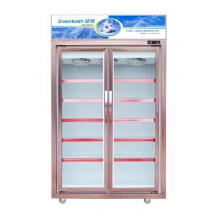 540W Commercial Beverage Cooler  /  Glass Door Refrigerated Display Cabinet For Supermarket