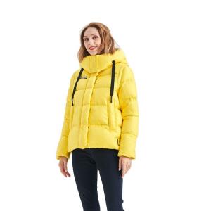 China FODARLLOY Wholesale Cotton Fabric Puffy Slim Jacket Ladies Winter Long Coat Puffer Down supplier