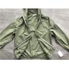 100 Green Cotton Hooded lightweight Jacket Mens Medium Trench Coat Matt Sliver