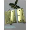 Brass Plated Ball Tip Door Hinges Steel Metal Material For Wooden Door