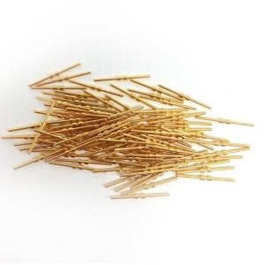 China Brass Gold Plated Solid Needle Gold Plated Test Probe Pogo Pin / Spring Thimble supplier