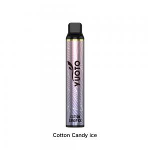 China Yuoto 3000 Puffs Cotton Candy Ice Disposable Vape Kit 50mg Nicotine 1350mAh Battery supplier