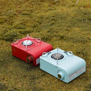 China Picnic Camping Portable Butane Gas Stove 2.5kw Red Light Blue supplier