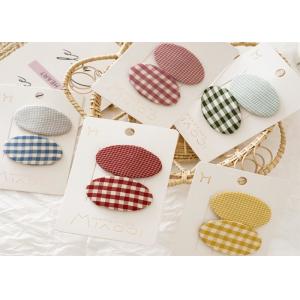 Girls baby hair clip set DIY INS cute BB clip candy color plaid hair clip wholesale accessories