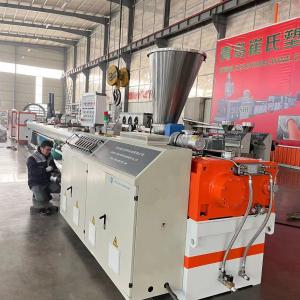 Conical Twin Screw Extruder PVC Pipe Manufacturing Machine For Sewage Pipe