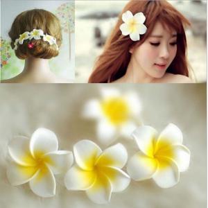 DIYPE foam artificial flowers artificial flower hairpin side clip wedding, frangipani