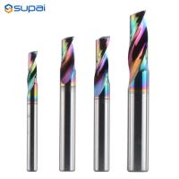 China 3.175 4 6 8mm CNC Single Flute Solid Tungsten Carbide Alloy End Mill, DLC Coating Milling Cutter for Aluminium on sale