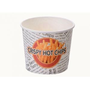 China Disposable Paper French Fry Cups Branding Logo With Single PE Coated supplier