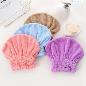 China Custom Logo 25x30cm Hair Drying Towel Cap For Hair Salon supplier