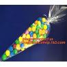 China cone shape custom print clear plastic christmas candy bag,cone shaped clear candy treat opp bag,Various Styles Christmas wholesale