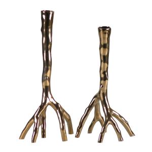 China Tree Root Flower Design 350mm Dining Table Candle Holder supplier