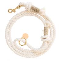 China 5 FT Handmade Braided Cotton Rope Dog Leash For Small Dogs And Cat on sale