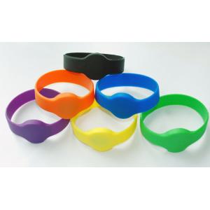 China High Quality 85.5*54mm Silicone Nfc Rfid Wristband With RFID UITRALIGHT Chip, PVC , PET , ABS supplier