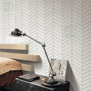 Morden Fish Bone Marble Mosaic Background Wall Tiles For Living Room