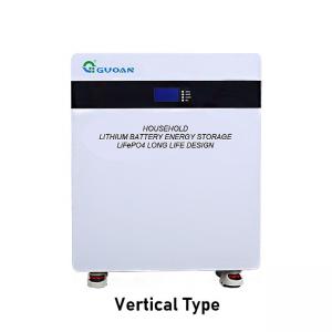 10kwh Home Battery Power , Vertical Domestic Batteries For Solar Power And Wind