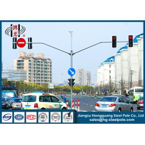China S355J2G3 Red Green Automated Traffic Light Pole ,  Traffic Sign Pole supplier