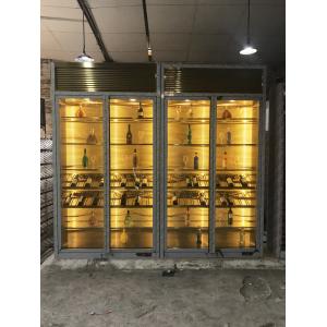 Design Cooling  tainless steel display racks luxury wall large wine cellar whiskey glass display wine cabinet