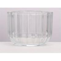 China 350ml Ribbed Glass Votive Candle Holders for Weddings Parties and Home Decor on sale
