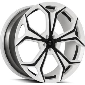 China Custom 1 Piece Forged Alloy Rims Land Rover Defender 22x9.5 White Face + Black Spokes supplier