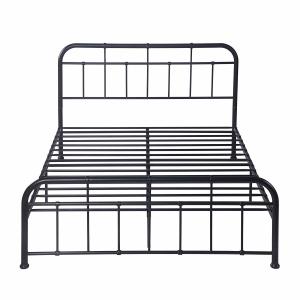 China Modern Black Durable King Size Metal Bed , Iron Bed Frame King For  Home supplier