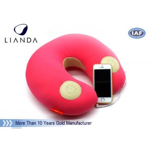 Natural Music Sound Vibrating Massage Neck pillow with speaker , Memory Foam materials