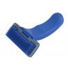 China Quick Clean Shedding Tool Pet Grooming Comb Durable ABS Bule 16cm Eco Friendly wholesale