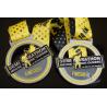 China Semi Marathon 10KM Custom Sports Medals Soft Enamel Medallion With Ribbon wholesale