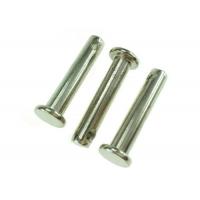 China 6 x 30 Nickel Flat Head Stainless Steel Clevis Pin With Split Pin Hole DIN 1444 Standard on sale