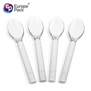 China Customized food grade  clear ice cream plastic spoon supplier