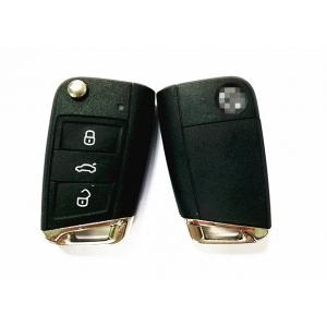 3 Button Remote Flip Car Key Fob Case , VW Golf Car Key 5G6 959 753 AB