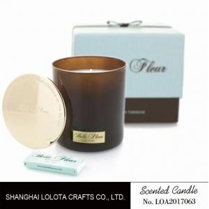 China Custom Logo Colorful Scented Jar Candle With Sage And Citrus / Frangipani Fragrance supplier