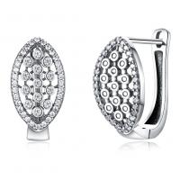 China 1.9x1cm 4.6 Gram Real Diamond Earrings Hanukkah 925 Sterling Silver Earrings on sale