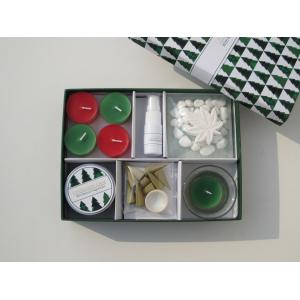 China Red & Green  Cinnamon chai  fragrance scented tealight candle & tin candle  packed into gift box supplier