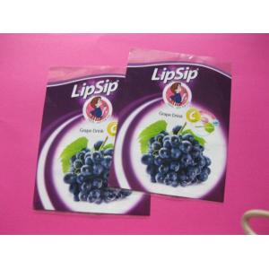 China Purple Heat Shrink Sleeve Labels for Lip Sip Grape Drink Bottle supplier