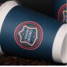 Coloured 16 Oz Insulated Paper Cups Double PE Coated Paper Cold Resistant