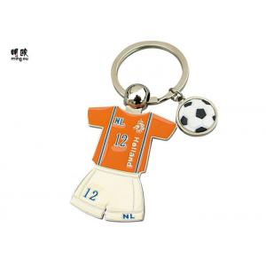 Sport Design Metal Key Ring Football Key Chain PVC Style For Advertising