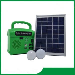 ABS plastic 10w portable mini solar home lighting kits, portable solar system with mobile charger, FM radio sale